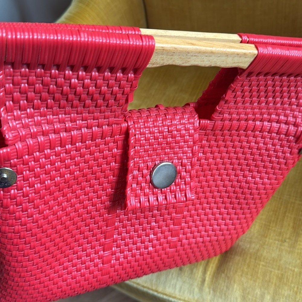 Cool Woven Plastic Tote - Picture 2 of 3